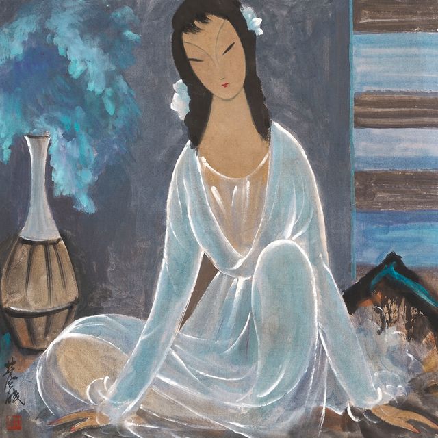 Lin Fengmian — Сидящая дама