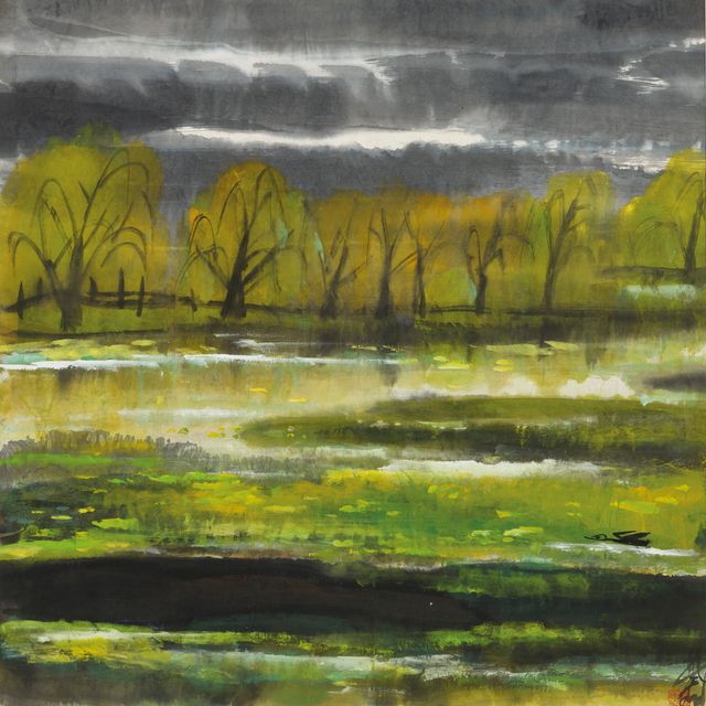 Lin Fengmian — Пруд весной