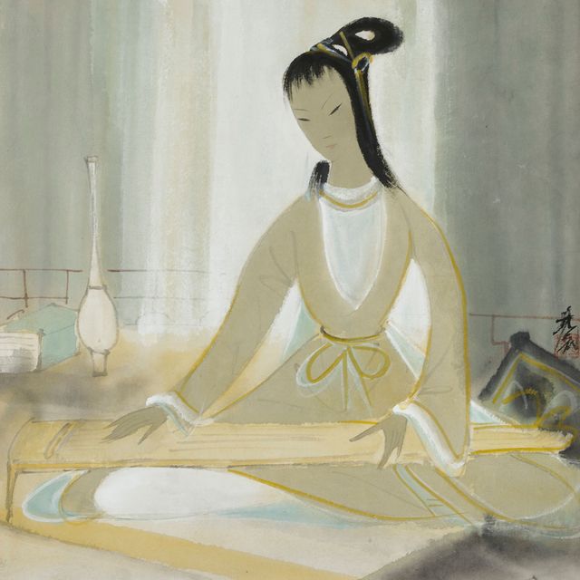 Lin Fengmian — Леди, играющая в Цинь