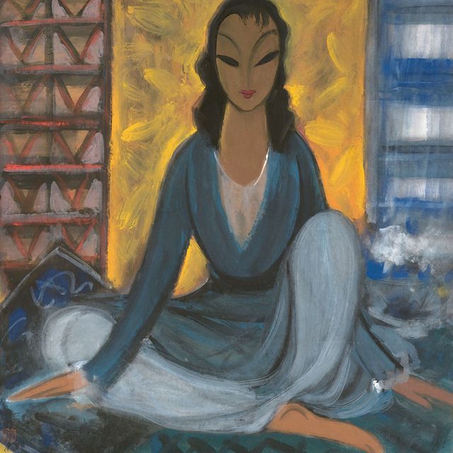 Lin Fengmian — Сидящая дама