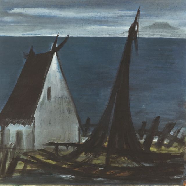 Lin Fengmian — Лодка у дома