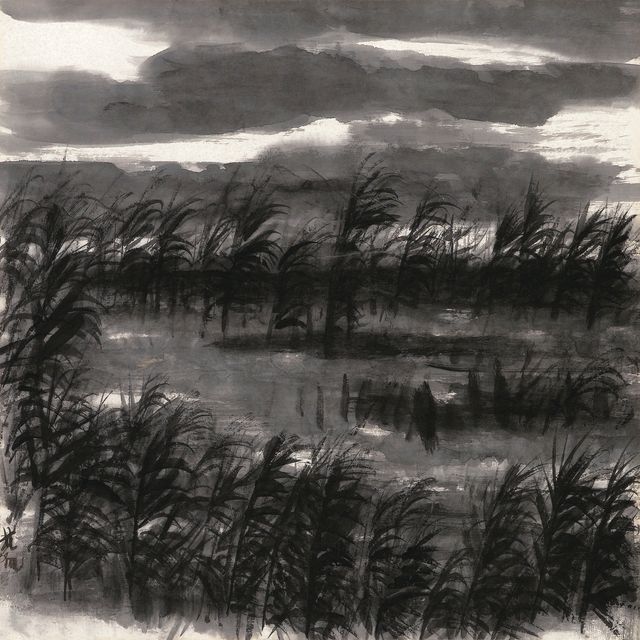 Lin Fengmian — Сумерки у ивового пруда