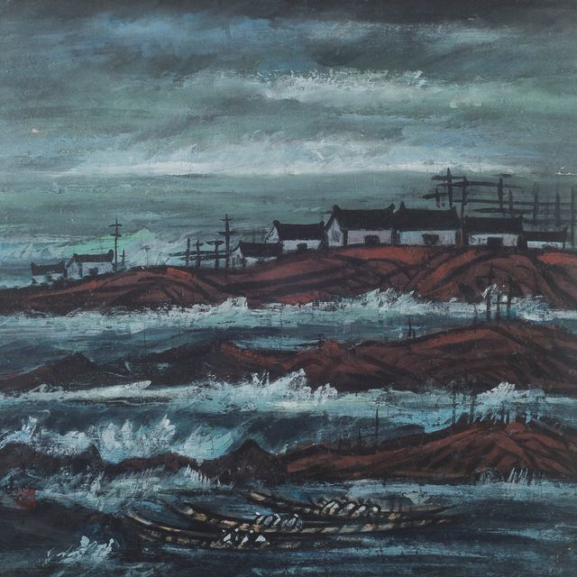 Lin Fengmian — Прибрежный пейзаж