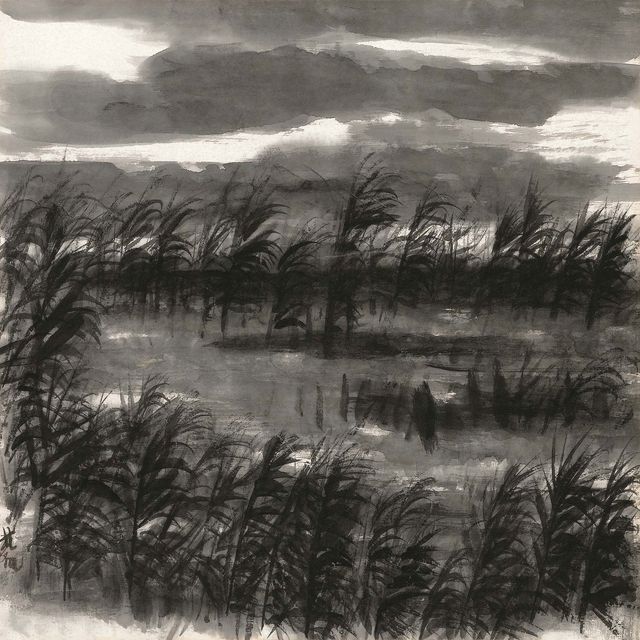 Lin Fengmian — Сумерки у ивового пруда