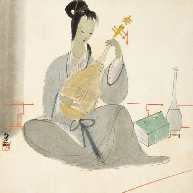 Lin Fengmian — Дама с Пипой
