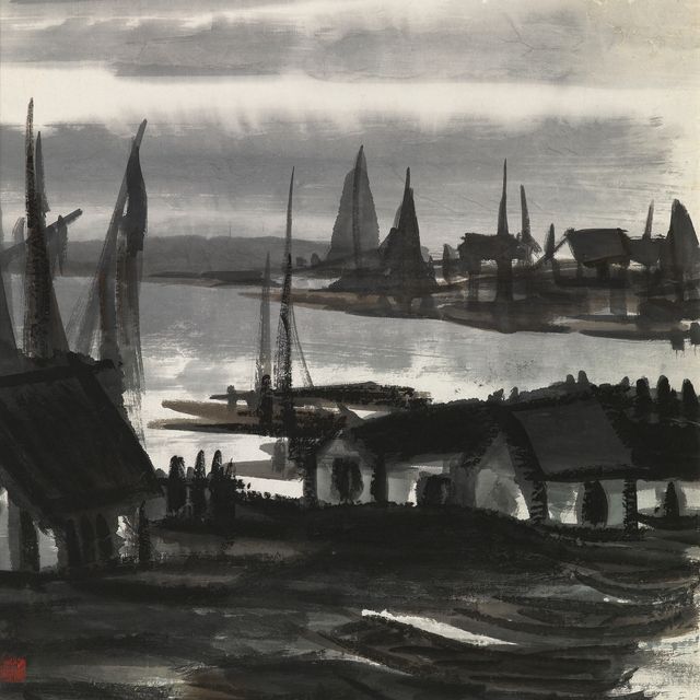 Lin Fengmian — Рыбацкая деревня