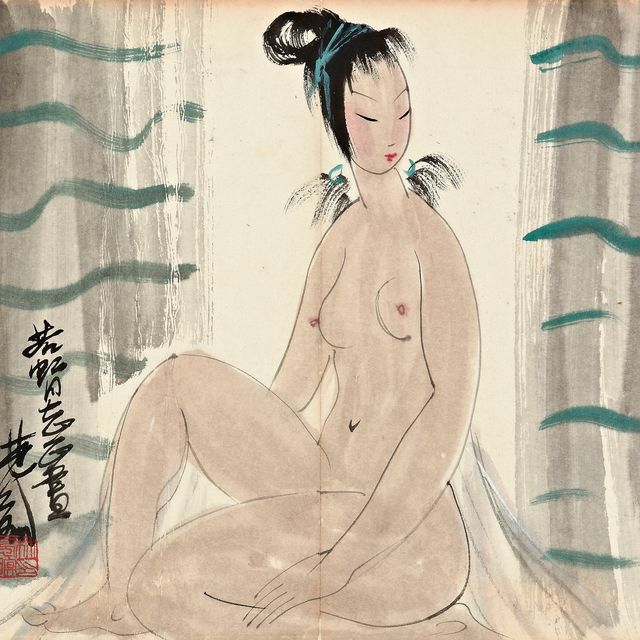 Lin Fengmian — Обнаженный