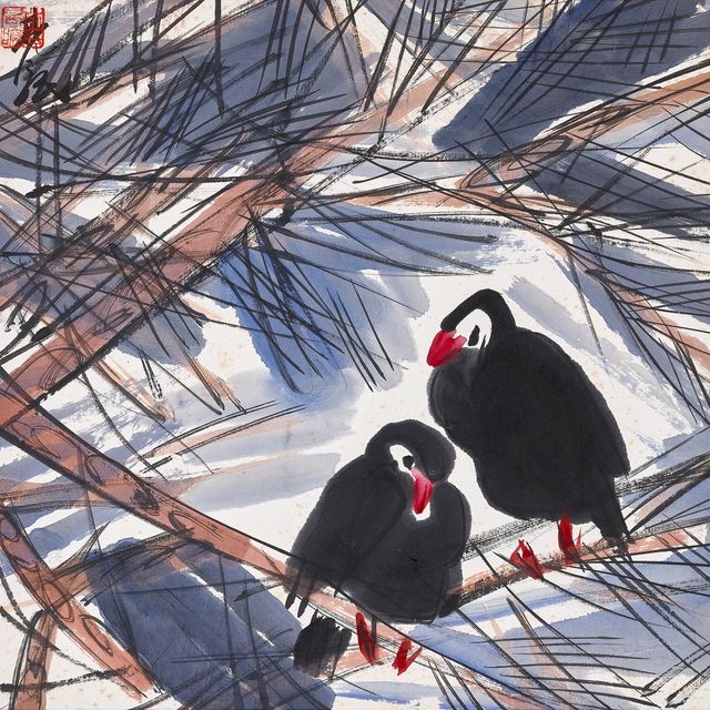 Lin Fengmian — Птицы-близнецы