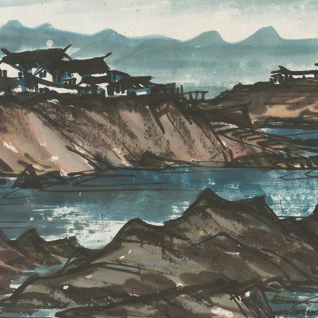 Lin Fengmian — Деревня на берегу моря