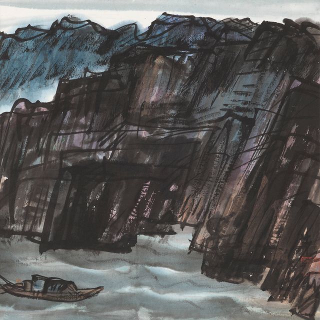 Lin Fengmian — Лодка на реке