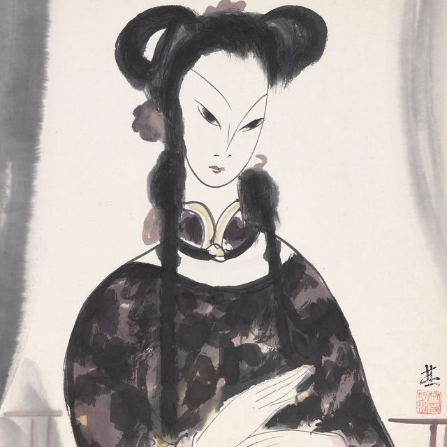 Lin Fengmian — Девушка в черном платье