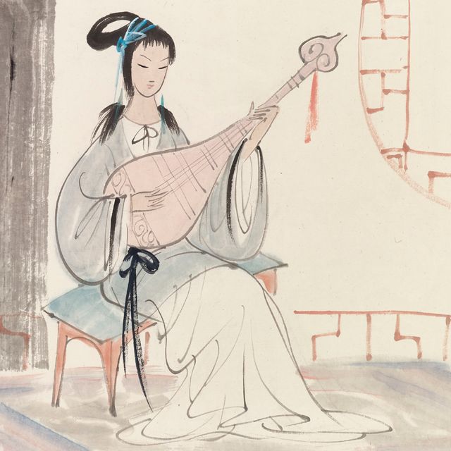 Lin Fengmian — Леди, играющая на Пипе