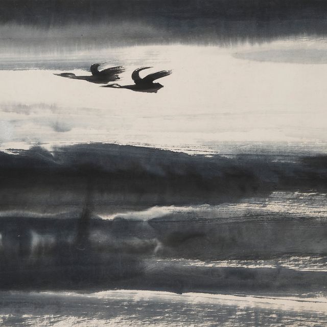 Lin Fengmian — Летящий гусь