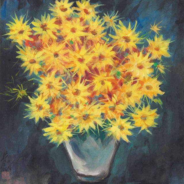 Lin Fengmian — ЖЕЛТЫЕ ХРИЗАНТЕМЫ