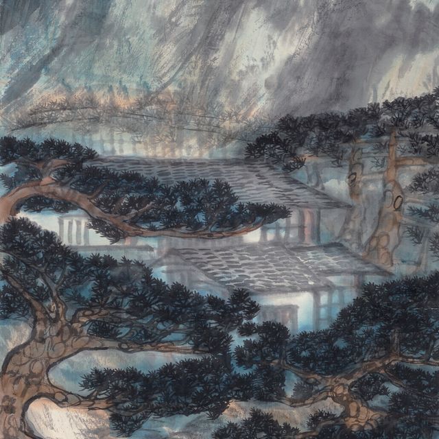Lin Fengmian — Коттеджи в Сосновых горах