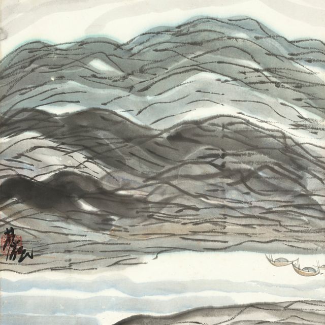 Lin Fengmian — Лодки на реке