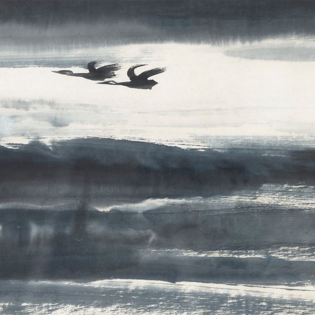 Lin Fengmian — Летящий гусь