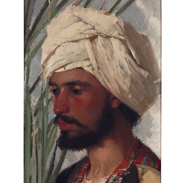 Louis Comfort Tiffany — Портретный этюд (Мужчина в тюрбане)