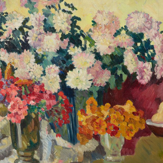 Louis Valtat — Три вазы с цветами, невеста с помпонами