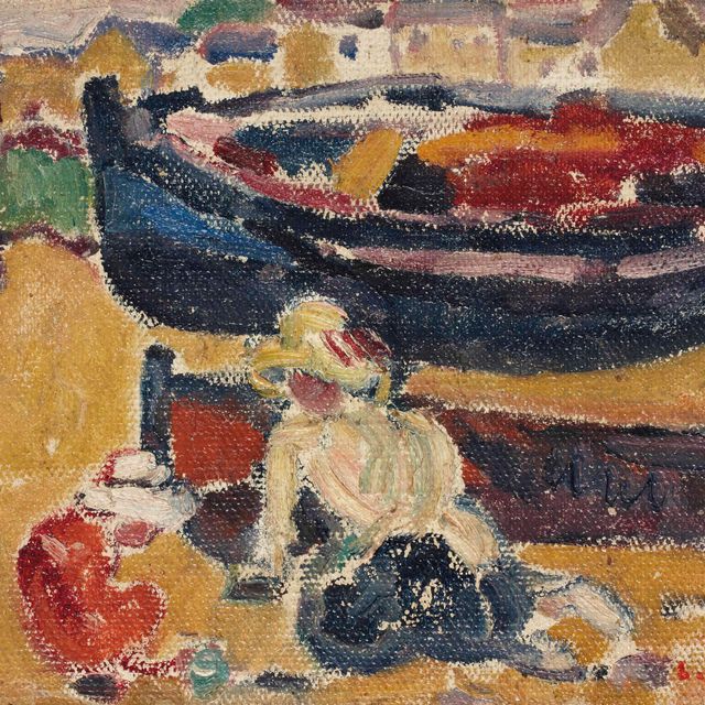 Louis Valtat — Женщина и вездесущий рыцарь на барках