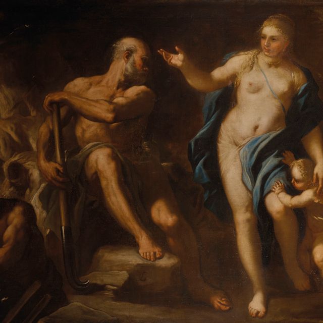 Luca Giordano — Венус танцует в кузнице Вулкана