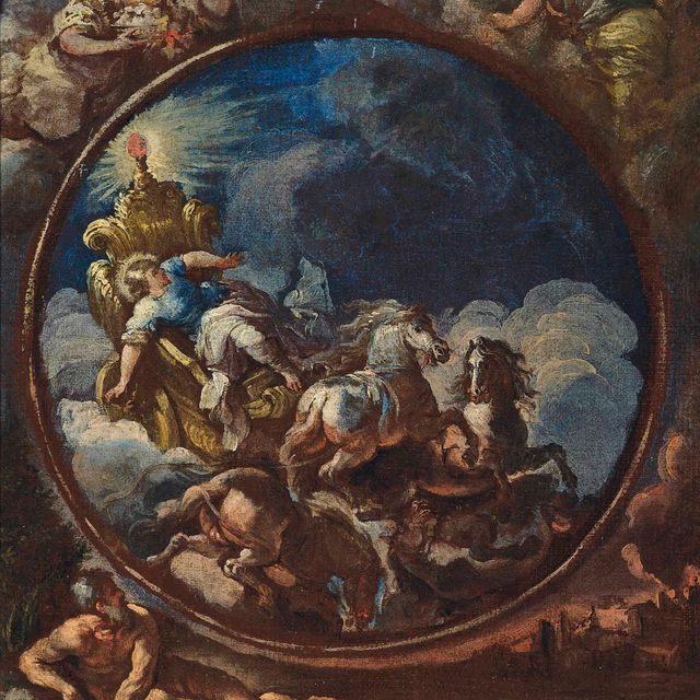 Luca Giordano — Фаэтон в колеснице Аполлона: модель