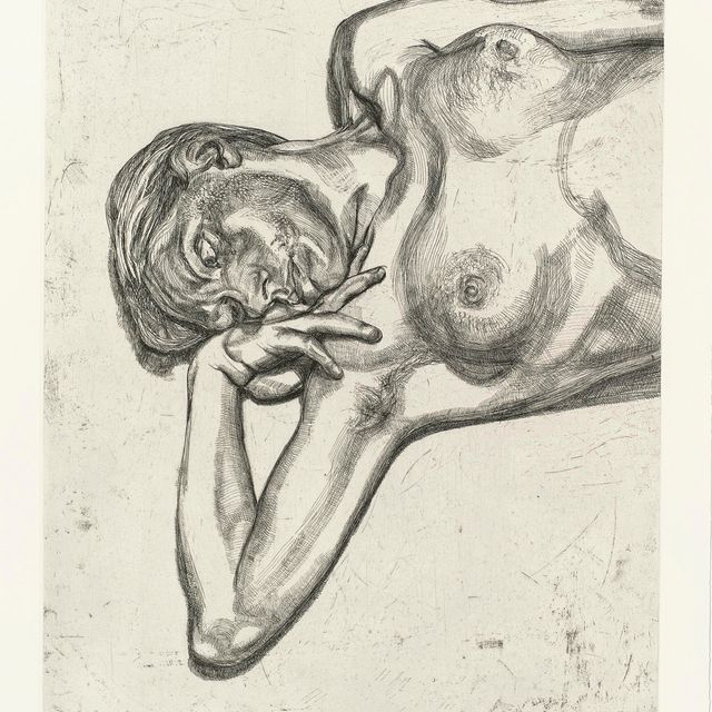 Lucian Freud — Голова и плечи девушки