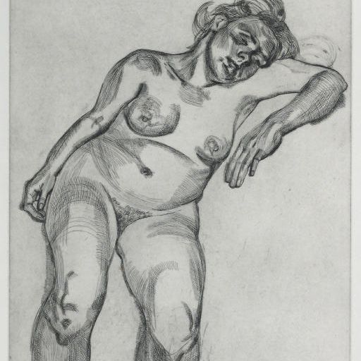 Lucian Freud — Белокурая девушка (Хартли, 24 года)