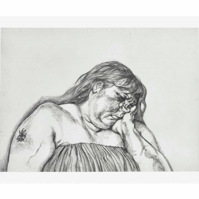 Lucian Freud — Женщина с татуировкой на руке