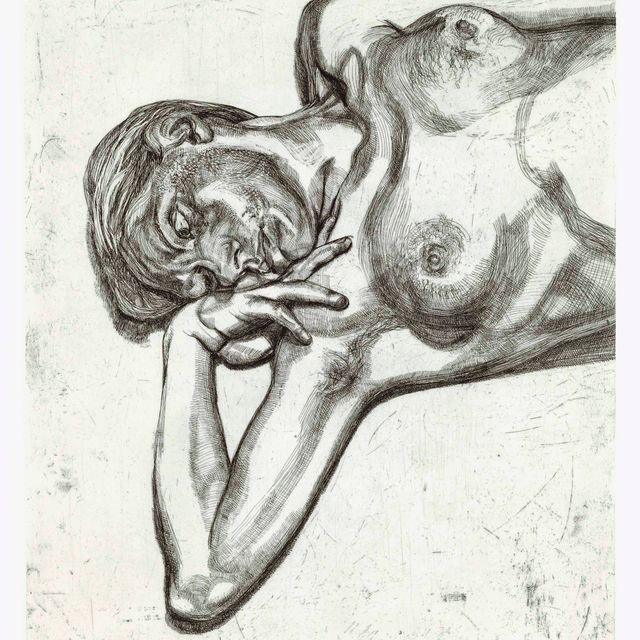 Lucian Freud — Голова и плечи девушки