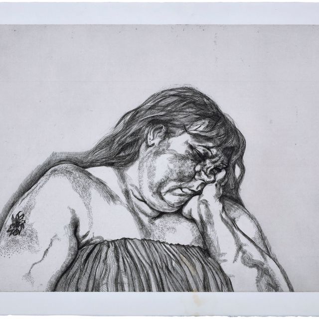 Lucian Freud — Женщина с татуировкой на руке