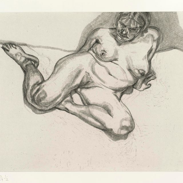 Lucian Freud — Девушка сидит