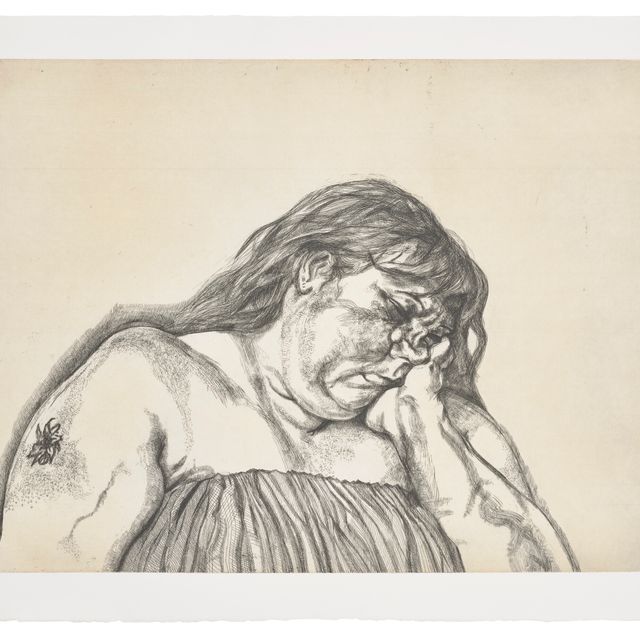 Lucian Freud — Женщина с татуировкой на руке