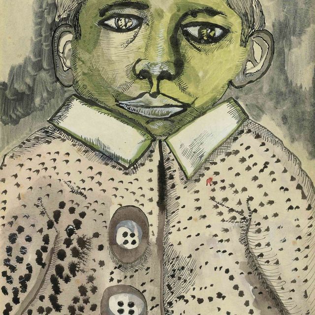 Lucian Freud — Мужчина в пятнистой куртке