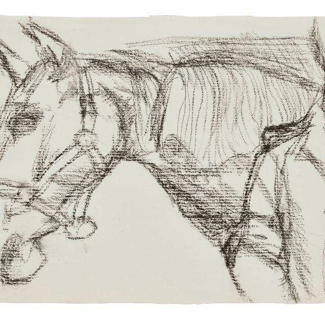 Lucian Freud — Лошадь и солдат III