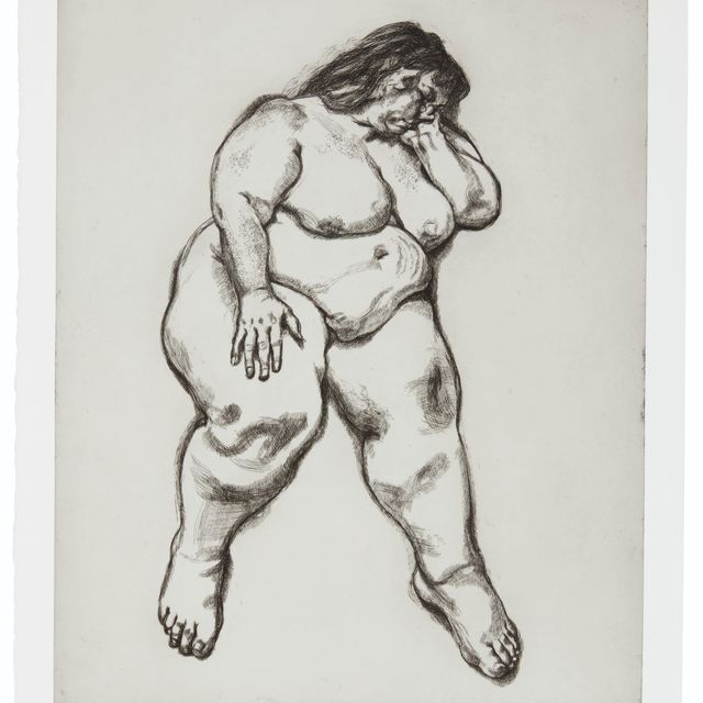 Lucian Freud — Спящая женщина