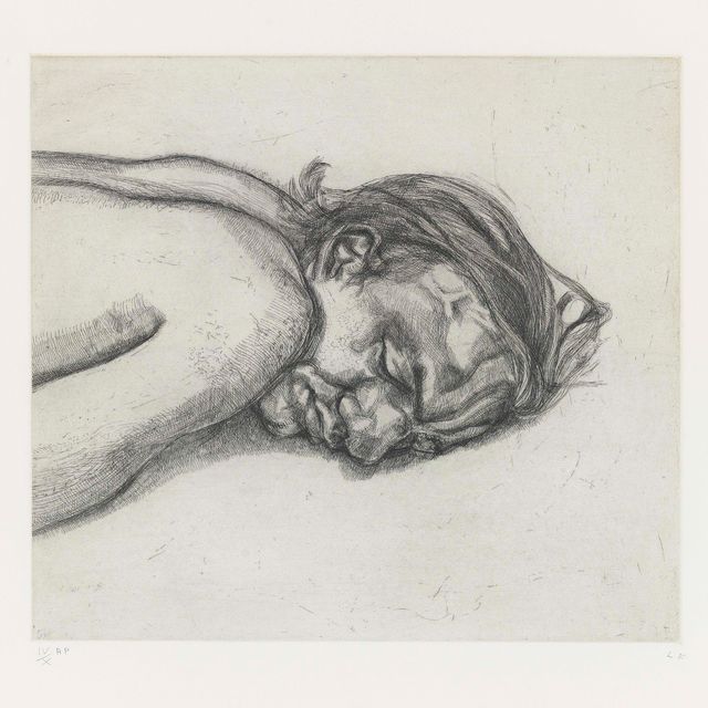 Lucian Freud — Отдыхающий мужчина (Хартли, 34; Рисунок 50)