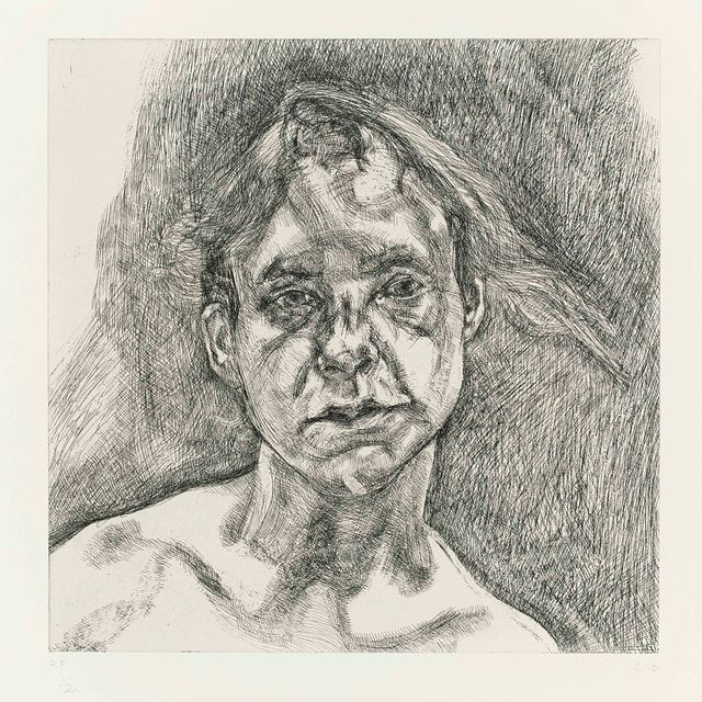 Lucian Freud — Голова обнаженной девушки