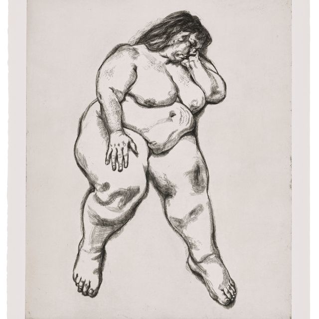 Lucian Freud — Спящая женщина