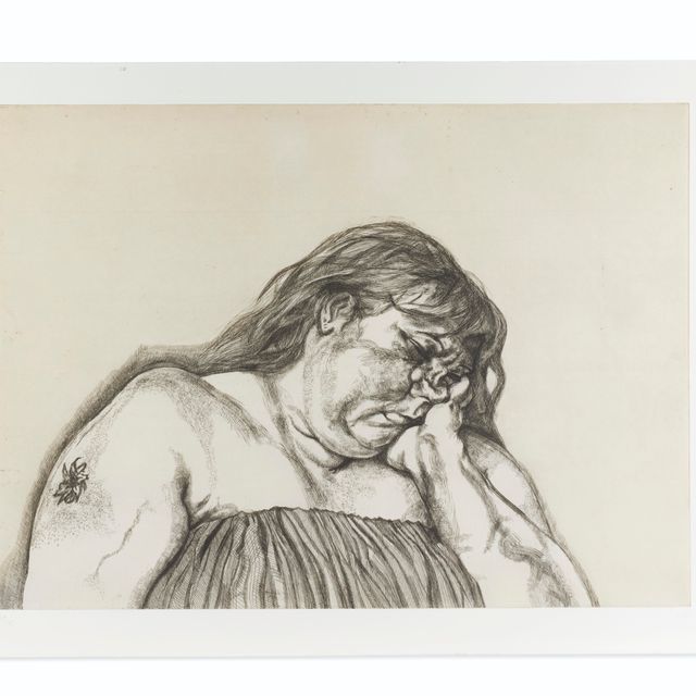 Lucian Freud — Женщина с татуировкой на руке