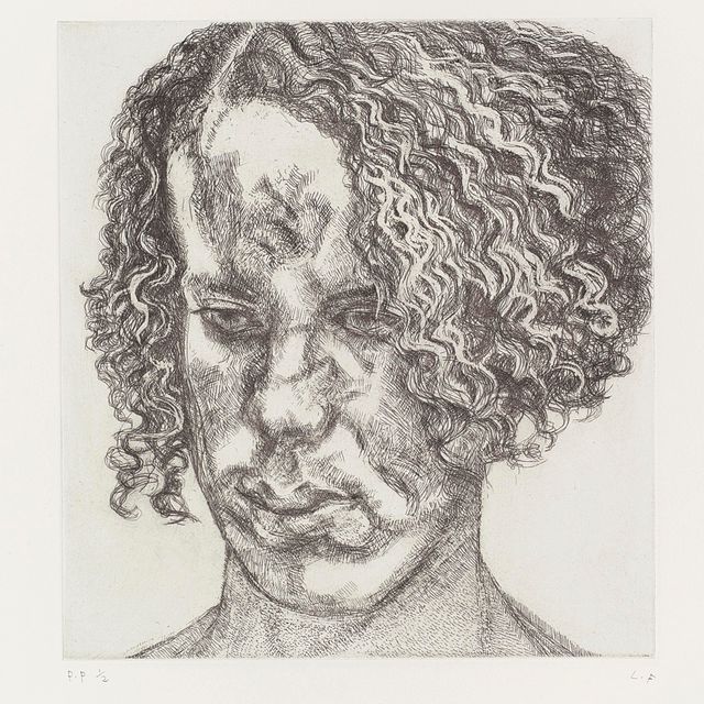 Lucian Freud — Девушка с пушистыми волосами
