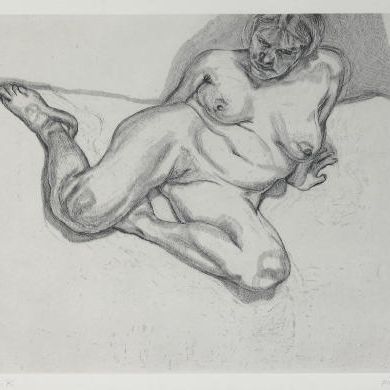 Lucian Freud — Сидящая девушка (Хартли, 33 года)