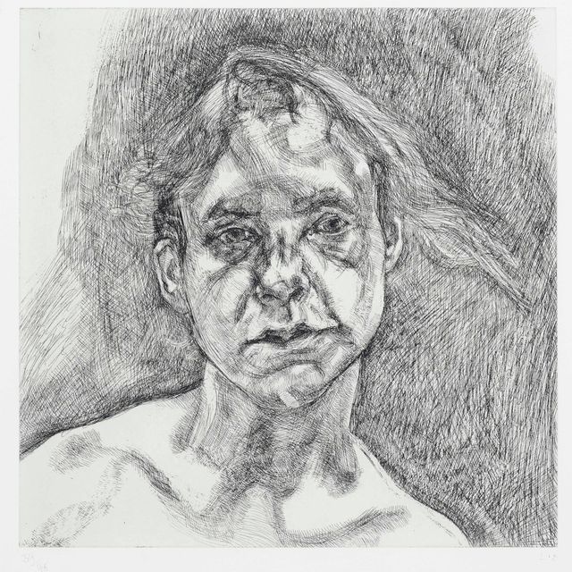 Lucian Freud — Голова обнаженной девушки