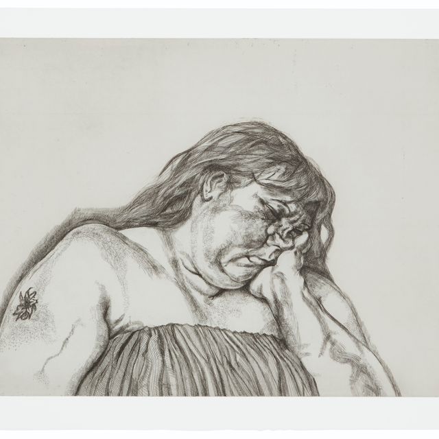 Lucian Freud — Женщина с татуировкой на руке