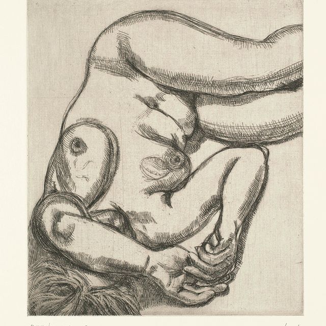 Lucian Freud — Женщина на кровати