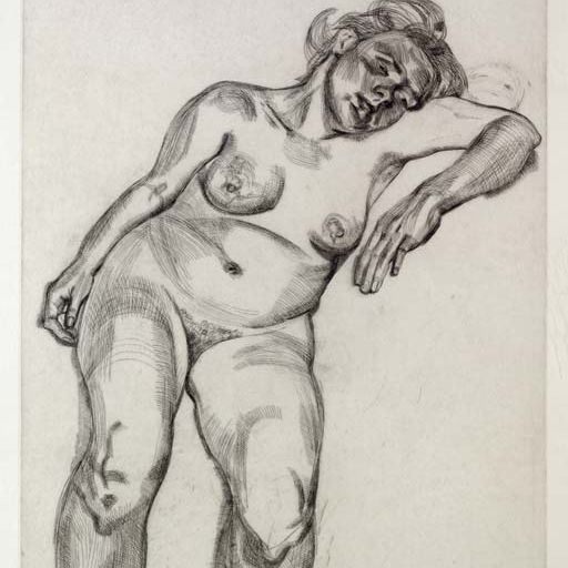 Lucian Freud — Белокурая девушка (Хартли, 24 года)