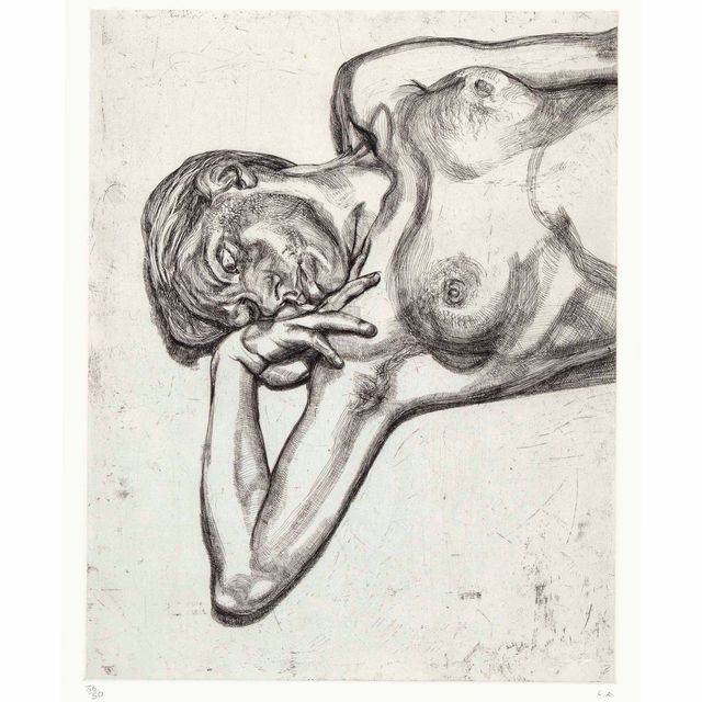 Lucian Freud — Голова и плечи девушки