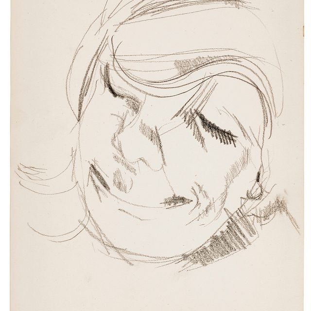 Lucian Freud — Голова смеющейся женщины