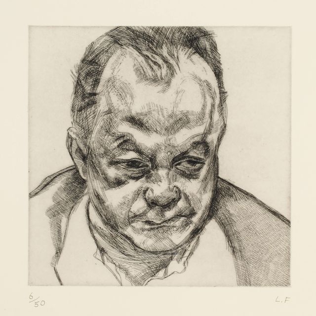 Lucian Freud — Голова Брюса Бернарда (Хартли, 26 лет)