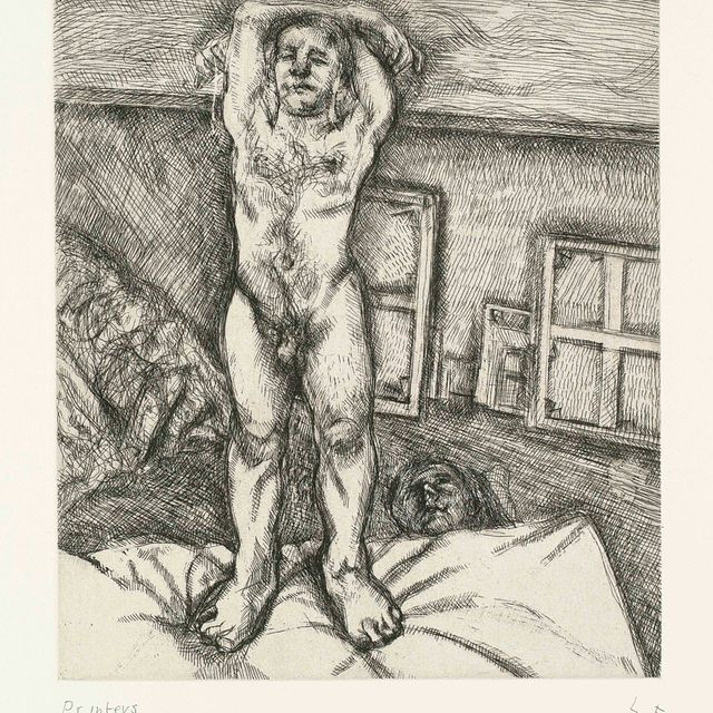 Lucian Freud — Двое мужчин в студии
